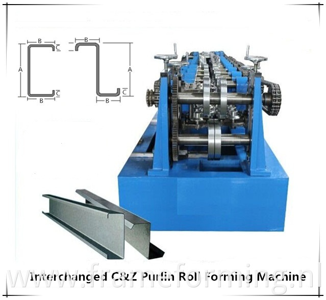 Multiple Shapes Steel Purlin Machine